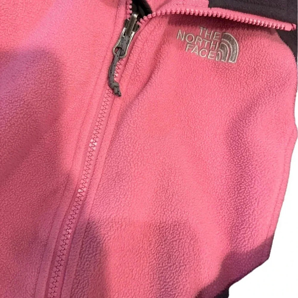 🩷🖤 The North Face Pink Gray Fleece Full Zip Jacket Women’s Small 🖤🩷 - Picture 2 of 4